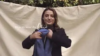 How to wear a Shaku scarf: The Dainty Delight Silk Jacquard Scarf