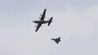[RIAT22] Austrian C130 + Typhoon QRA Demo