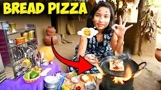 Mini Bread Pizza Cooking 🔥🍞🍕  | Simple Recipe in 5 Minutes! 😱 | #LearnWithPari