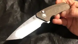 Kizer Mad Tanto, Damned Designed Button Lock Flipper