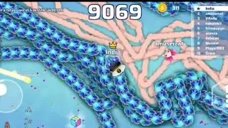 Snake.io🪱 game🎮 1st rank high score gameplay @suryakumar