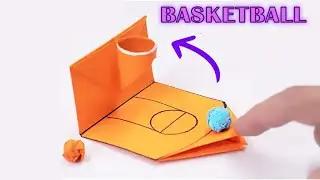 Easy Origami Mini toy Basketball Slam Dunk | Moving Paper toys pop it