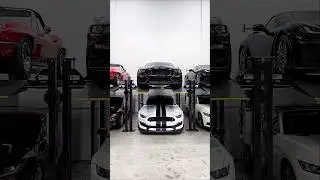 Garage Goals with the GT350Rs 🙌 Stack &lsquo;em up! #ford #shorts #mustang #sportscars #garage #goals