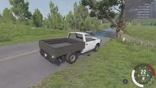 I tested to escape the Police with a Pick-up in BeamNG Drive