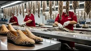 Inside the Snake-Leather Factory: From Snake Skin to Luxury Shoes (Full Process)