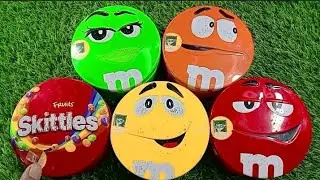 Satisfying Video | Unpacking 4 M&M'S and 1 Skittles Boxes with Candy ASMR