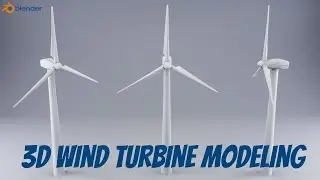 3D Wind Turbine Modeling in Blender 3.2.1 #blender #3d #aprinceraihan