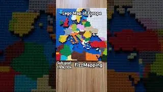 Lego map of Europe #lego #mapping #map #mapper #viral #europe #geography #fyp #uk #russia #france