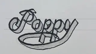 3d Drawing Calligraphy Name For Beginners / How To Draw Art On Paper Step By Step 64