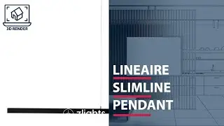 Lineare Ultra Slimline 150cm Linear Pendant | Bespoke Lighting Design | 3D Visualisation | Australia