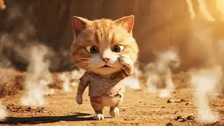Poor Cat Overheating in Scorching Sun