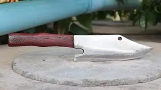 Blacksmithing - Forging A Cleaver Knife (1) From Steel Bar.