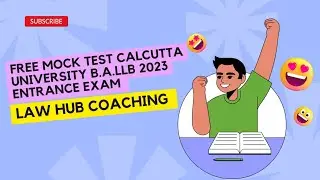 CU B.A.LLB 2023 entrance exam mock test free of cost. #calcuttauniversity #ballb #entranceexam #mock