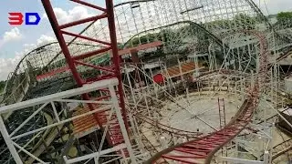 Tig'rr Coaster 3D front seat on-ride HD POV @60fps Indiana Beach