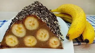 БАНАН, ШОКОЛАД и 15 минут! БЕЗ ВЫПЕЧКИ, БЕЗ ПЕЧЕНЬЯ. БЫСТРЫЙ И ВКУСНЫЙ банановый десерт