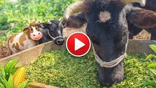Bhains Aur Gaay Ka Chara Khana | Peaceful Farm Video