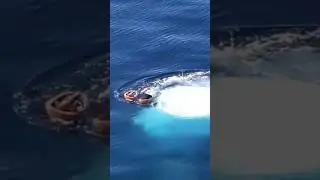 footage shows US Navy launching first ever underwater drone #trending #usdefence