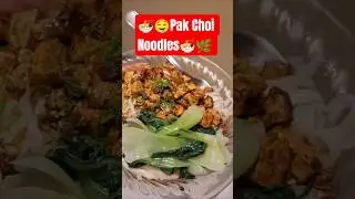 🥢🍜Pak Choi Noodles with Tofu | 🌿Easy & Flavorful Stir-Fry #shorts #foodie #viral