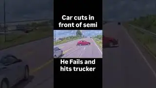 Car brake checks semi | Looks like insurance fraud