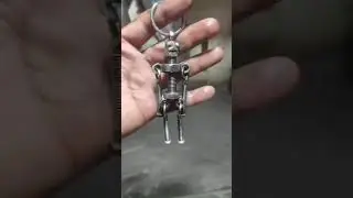 Creative Scrap Metal Art | Bolt Man Keychain