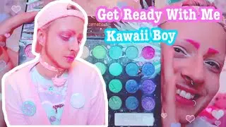 💕 Kawaii Make Up - Get Ready With Me! Fairy Kei Boy // GRWM 💕