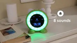 ICODE Ready to Rise Alarm Clock with Fun Animations, 7 Colors Changing