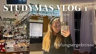 STUDYMAS // Prüfungsergebnisse, Prüfung, Weihnachtlich dekorieren, lernen, Wocheneinkauf