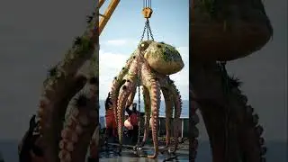 Giant monster octopus captured from the ocean 🐙 #octopus #monster #shorts