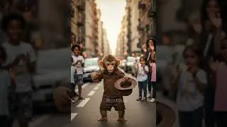 little monkey 🐒 earns money for sick parents ❤️ #ai #youtube #viral #aivideo #kids #shorts