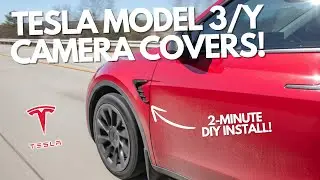 Защитные накладки на боковые камеры для Tesla Model 3/Y: простая 5-минутная инструкция по установке.