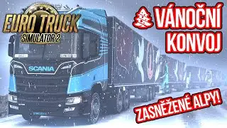 🎄 VÁNOČNÍ KONVOJ ANEB VEZEME DÁRKY V ZASNĚŽENÝCH ALPÁCH! | Euro Truck Simulator 2 Multiplayer #249 🎄