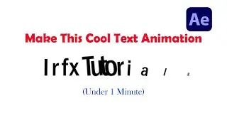 How to Make Smooth Text Animation in After Effects (Under 60 Seconds!)
