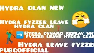 WHY HYDRA FYZZER LEAVE HYDRA? | DYNAMO TELL WHY FYZZER LEAVE HYDRA | PUBG official
