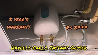 Unboxing and live demo |Havells Carlo 3 Litre Instant Water Heater | Instant Geyser | muppa melody
