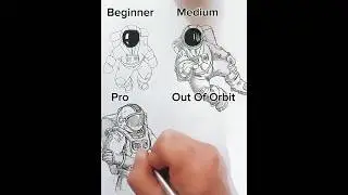 How to Draw ASTRONAUT 👨🏽&zwj;🚀 #shorts #astronaut #drawing