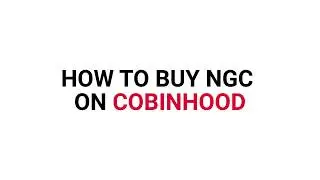 How to buy NGC on COBINHOOD