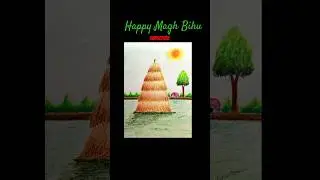 Magh Bihu Meji Drawing // Bhogali Bihu Drawing🙏❤️ #drawing #shorts #assam