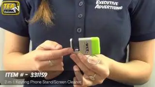 Promotional 2-in-1 Keyring Phone Stand/Screen Cleaner