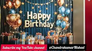 Premium Printed Happy Birthday Party Backdrop with Golden Balloons &Gift Box #meeshofinds #wishlink 