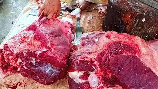 Most amazing cow meat cutting skills / Butcher show his talent cutting skills