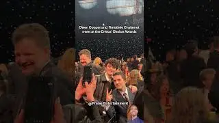Owen Cooper and Timoth&egrave;e Chalamet meet at the critic&rsquo;s choice Awards 💫 #timotheechalamet #celebrity