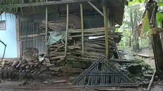 Rainy and Thunderstorm Atmosphere in the Beautiful Village