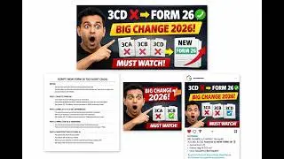 BIG CHANGE! Tax Audit Forms 3CA/3CB/3CD Replaced by Form 26 #itr #itrreturn #itrforms #itrfileonline