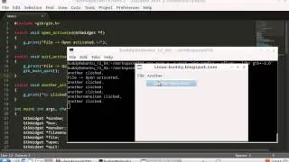 GTK+ example create menu bar