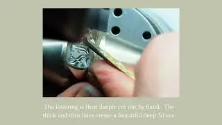 Hand Engraving Old English lettering on Silver Signet Ring