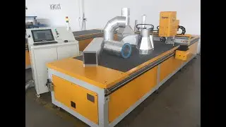 PIR， PID， PI， phenolic pre-insulated duct cutting machine with all-in one 5 axis