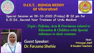 Policies, Acts & Provisions related to education & Children with Special Reference to their Contexts
