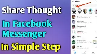 How to share thought in facebook messenger//thought kese share kare 2024.