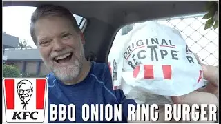 KFC NEW BBQ Onion Ring Burger Review!