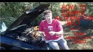 Changing the alternator belt on a 1988 Mazda RX7 Turbo